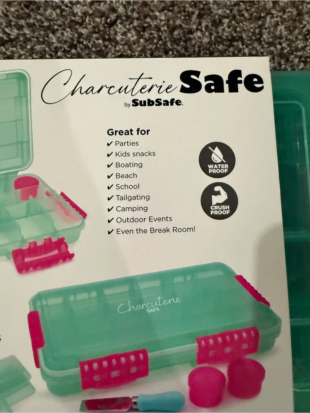NEW SubSafe Charcuterie Safe - 4 piece Snack Set For On The Go! Snackle box